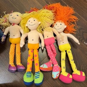 Groovy Girl Dolls Colorful Plush Doll Set Bundle
